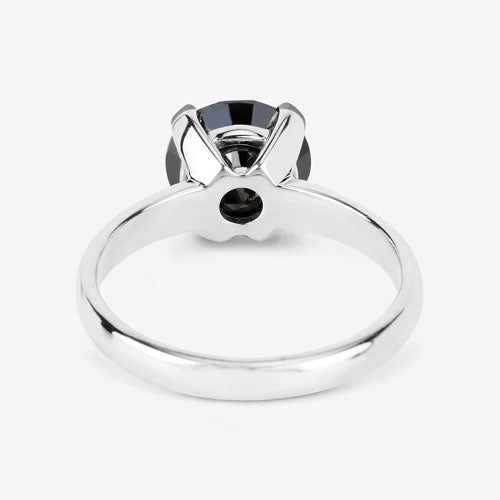 3.00 Carat Genuine Black Diamond 14K White Gold Ring by Bids.com