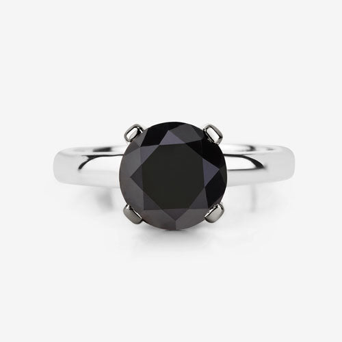 3.00 Carat Genuine Black Diamond 14K White Gold Ring by Bids.com