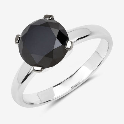 3.00 Carat Genuine Black Diamond 14K White Gold Ring by Bids.com