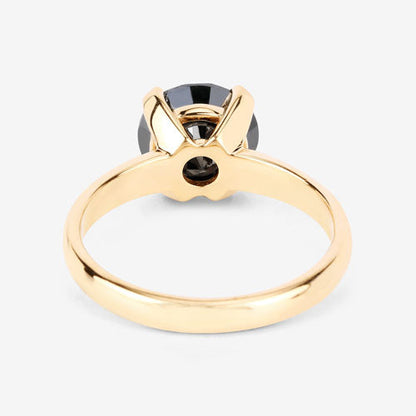 3.00 Carat Genuine Black Diamond 14K Yellow Gold Ring by Bids.com