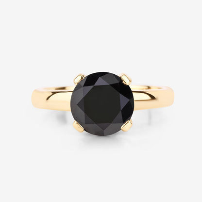 3.00 Carat Genuine Black Diamond 14K Yellow Gold Ring by Bids.com