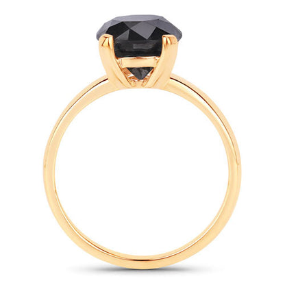 3.00 Carat Genuine Black Diamond 14K Yellow Gold Ring by Bids.com