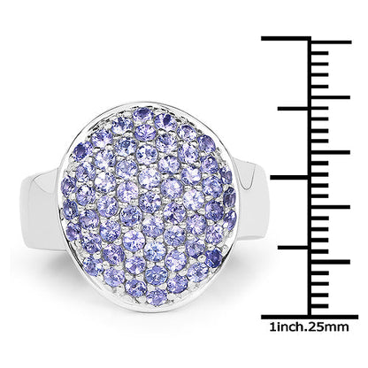 2.00 Carat Genuine Tanzanite .925 Sterling Silver Ring by Bids.com