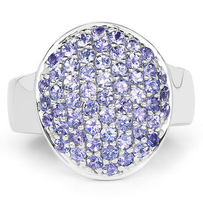 2.00 Carat Genuine Tanzanite .925 Sterling Silver Ring by Bids.com