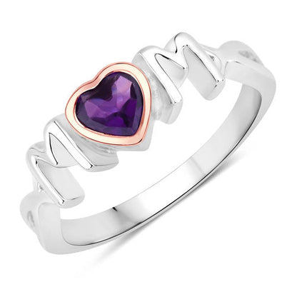 0.43 Carat Genuine Amethyst .925 Sterling Silver Ring by Bids.com