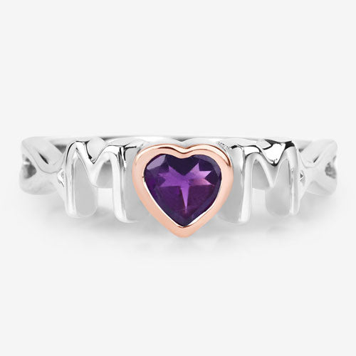 0.43 Carat Genuine Amethyst .925 Sterling Silver Ring by Bids.com