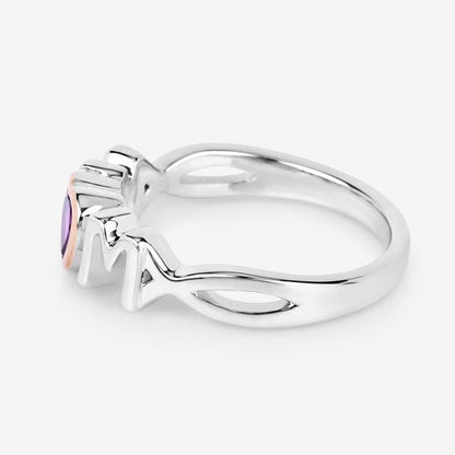 0.43 Carat Genuine Amethyst .925 Sterling Silver Ring by Bids.com
