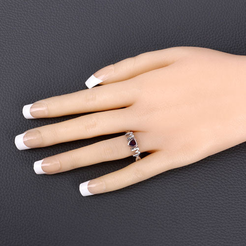 0.43 Carat Genuine Amethyst .925 Sterling Silver Ring by Bids.com