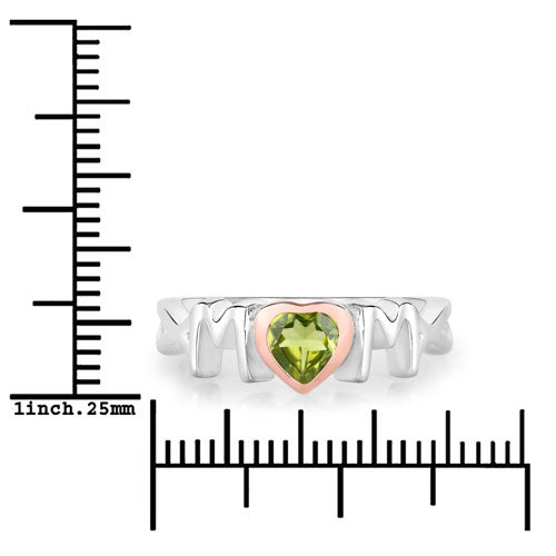 0.44 Carat Genuine Peridot .925 Sterling Silver Ring by Bids.com