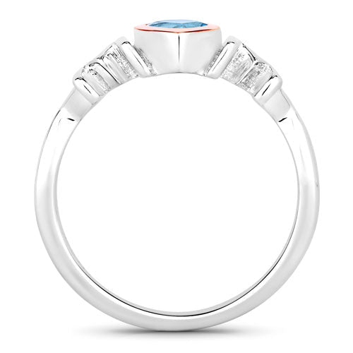 0.52 Carat Genuine Swiss Blue Topaz .925 Sterling Silver Ring by Bids.com