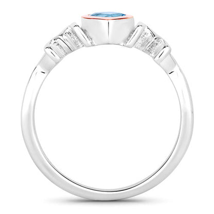 0.52 Carat Genuine Swiss Blue Topaz .925 Sterling Silver Ring by Bids.com