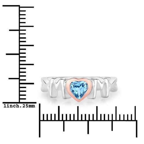 0.52 Carat Genuine Swiss Blue Topaz .925 Sterling Silver Ring by Bids.com