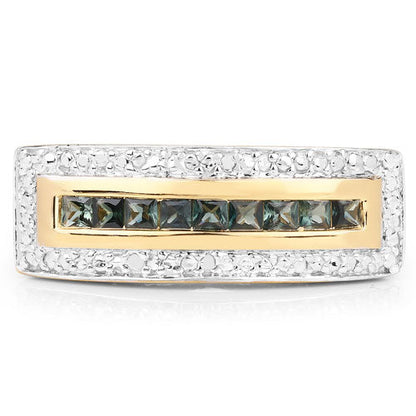 1.08 Carat Genuine Green Sapphire .925 Sterling Silver Ring by Bids.com