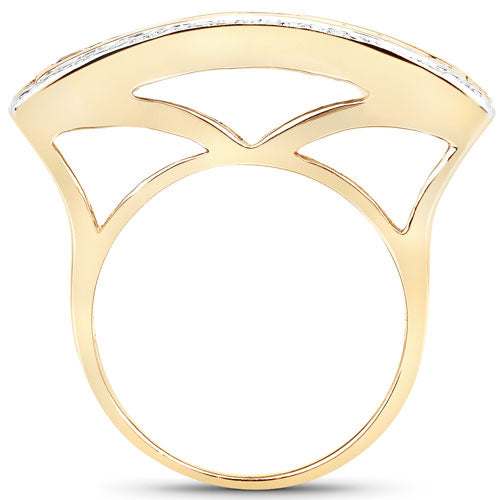 1.08 Carat Genuine Yellow Sapphire .925 Sterling Silver Ring by Bids.com