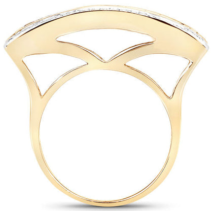 1.08 Carat Genuine Yellow Sapphire .925 Sterling Silver Ring by Bids.com