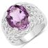 8.24 Carat Genuine Amethyst and White Topaz .925 Sterling Silver Ring by Bids.com