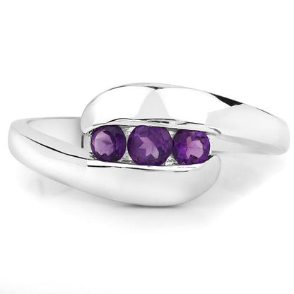0.54 Carat Genuine Amethyst .925 Sterling Silver Ring by Bids.com