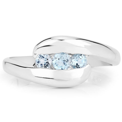 0.74 Carat Genuine Blue Topaz .925 Sterling Silver Ring by Bids.com