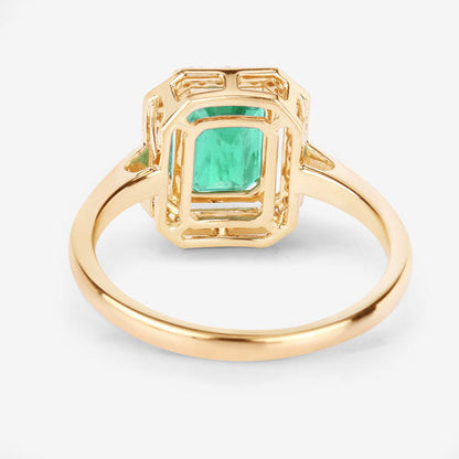 1.62 Carat Genuine Ethiopian Emerald and White Diamond 14K Yellow Gold Ring by Bids.com