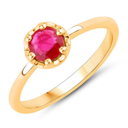 0.50 Carat Genuine Ruby 14K Yellow Gold Ring by Bids.com