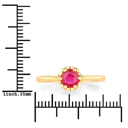 0.50 Carat Genuine Ruby 14K Yellow Gold Ring by Bids.com