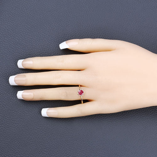 0.50 Carat Genuine Ruby 14K Yellow Gold Ring by Bids.com