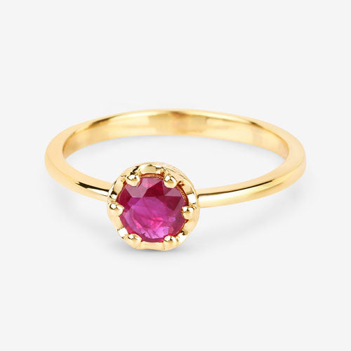 0.50 Carat Genuine Ruby 14K Yellow Gold Ring by Bids.com