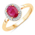 1.06 Carat Genuine Ruby and White Diamond 14K Yellow Gold Ring by Bids.com
