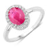 1.83 Carat Genuine Ruby and White Diamond 14K White Gold Ring by Bids.com