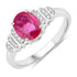 1.52 Carat Genuine Ruby and White Diamond 14K White Gold Ring by Bids.com