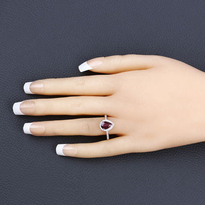 1.25 Carat Genuine Ruby and White Diamond 14K Yellow Gold Ring by Bids.com