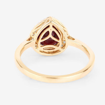 2.19 Carat Genuine Ruby and White Diamond 14K Yellow Gold Ring by Bids.com