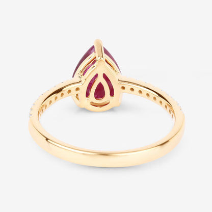1.68 Carat Genuine Ruby and White Diamond 14K Yellow Gold Ring by Bids.com