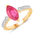1.01 Carat Genuine Ruby and White Diamond 14K Yellow Gold Ring by Bids.com