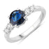 1.38 Carat Genuine Blue Sapphire and White Diamond 14K White Gold Ring by Bids.com