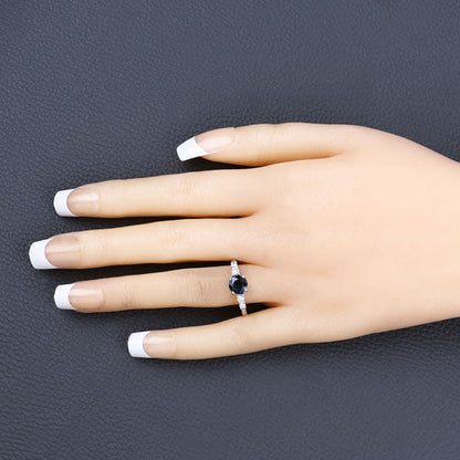 1.38 Carat Genuine Blue Sapphire and White Diamond 14K White Gold Ring by Bids.com