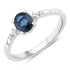 0.84 Carat Genuine Blue Sapphire and White Diamond 14K White Gold Ring by Bids.com