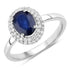 1.84 Carat Genuine Blue Sapphire and White Diamond 14K White Gold Ring by Bids.com
