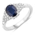 1.73 Carat Genuine Blue Sapphire and White Diamond 14K White Gold Ring by Bids.com