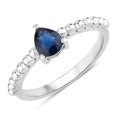 0.50 Carat Genuine Blue Sapphire 14K White Gold Ring by Bids.com