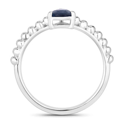 0.50 Carat Genuine Blue Sapphire 14K White Gold Ring by Bids.com