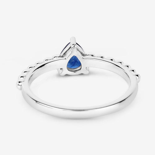 0.50 Carat Genuine Blue Sapphire 14K White Gold Ring by Bids.com