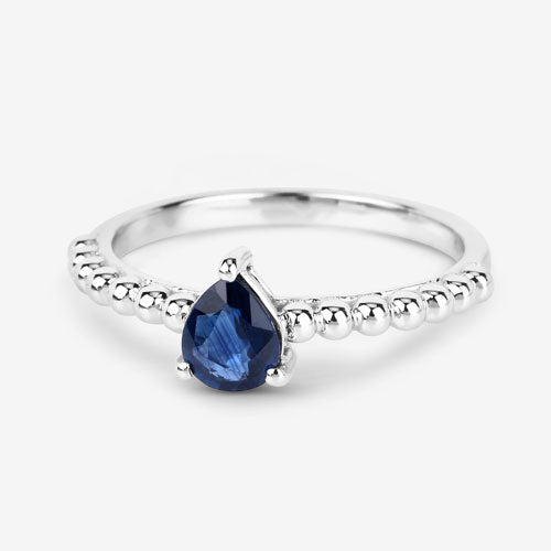 0.50 Carat Genuine Blue Sapphire 14K White Gold Ring by Bids.com