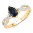 1.14 Carat Genuine Blue Sapphire and White Diamond 14K Yellow Gold Ring by Bids.com