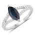 1.49 Carat Genuine Blue Sapphire and White Diamond 14K White Gold Ring by Bids.com