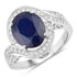 4.69 Carat Genuine Blue Sapphire and White Diamond 14K White Gold Ring by Bids.com
