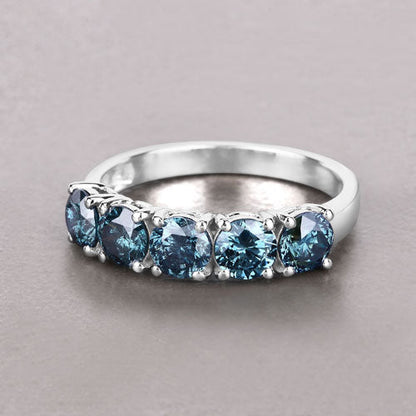 1.22 Carat Genuine Blue Diamond 14K White Gold Ring by Bids.com