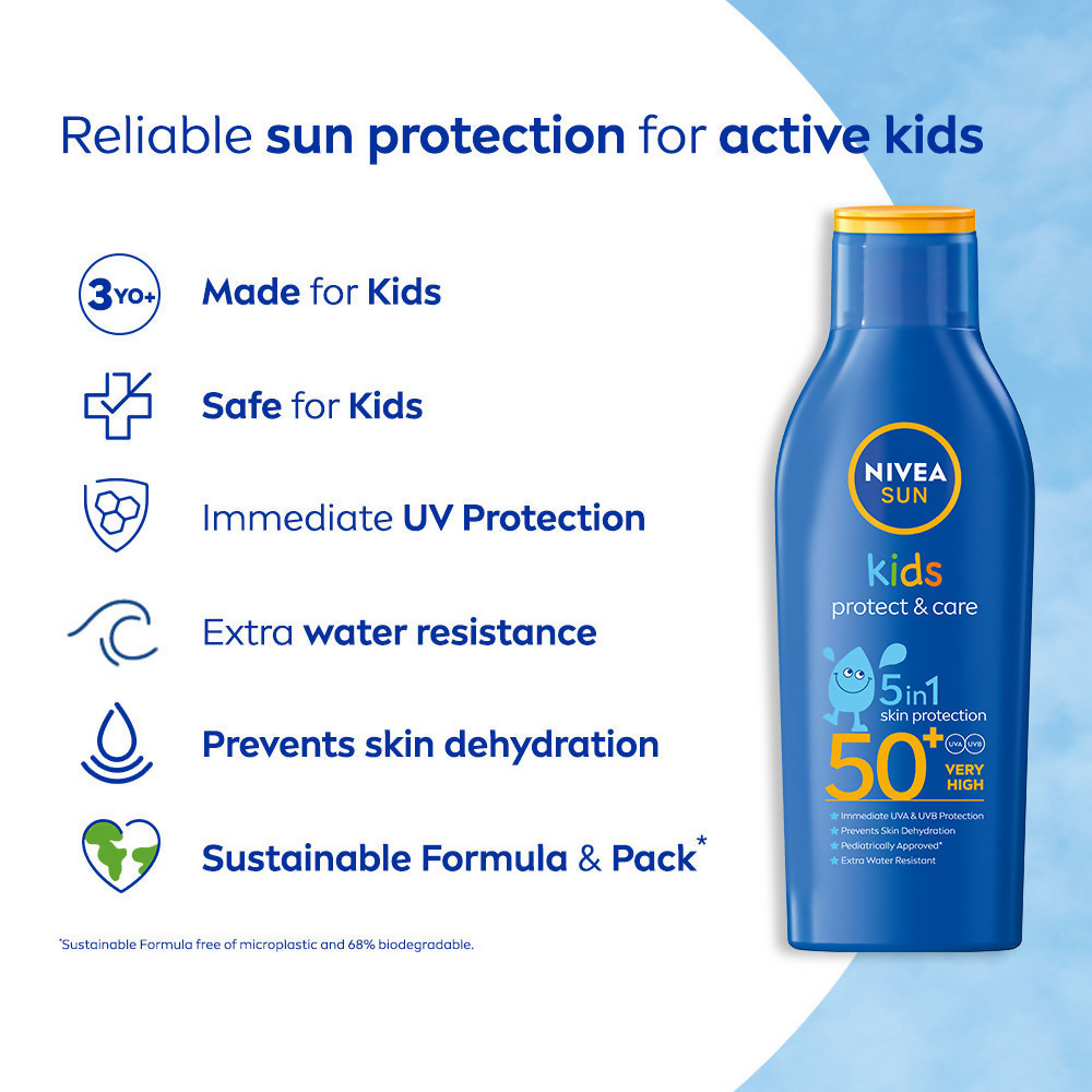 Nivea Sun Protect &amp; Care Sunscreen For Kids Spf 50+