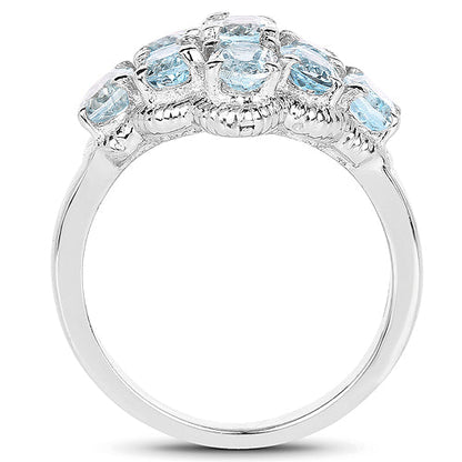 3.24 Carat Genuine Blue Topaz .925 Sterling Silver Ring by Bids.com