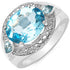 5.51 Carat Genuine Blue Topaz .925 Sterling Silver Ring by Bids.com